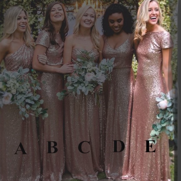 Rose Gold Sequin Dress - Picture 2 of 8